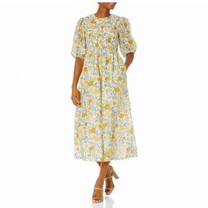 Rebecca Taylor Floral Yellow Dress